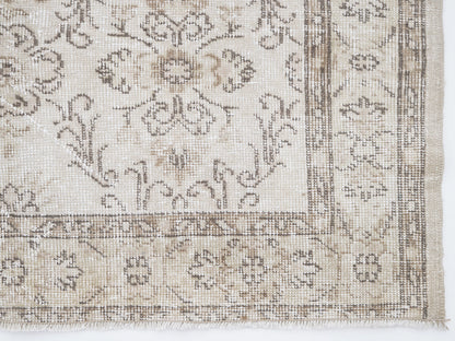 Turkish Rug, Vintage Rug, Oushak Rug, Handmade Rug, Area Rug, Neutral Rug, Primitive Rug, Vintage Carpet, Turkey Rug, Rug 4x7, 12467