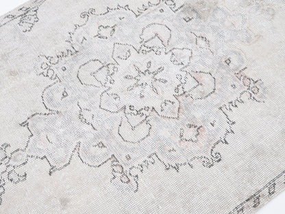 Oushak Area Rug, Turkish Vintage Rug, Handmade Unique Rug, Turkey Rug, Entryway Rug, Neutral Floor Rug, Oushak Carpet, Rug 3x6, 12334
