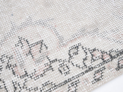 Oushak Area Rug, Turkish Vintage Rug, Handmade Unique Rug, Turkey Rug, Entryway Rug, Neutral Floor Rug, Oushak Carpet, Rug 3x6, 12334