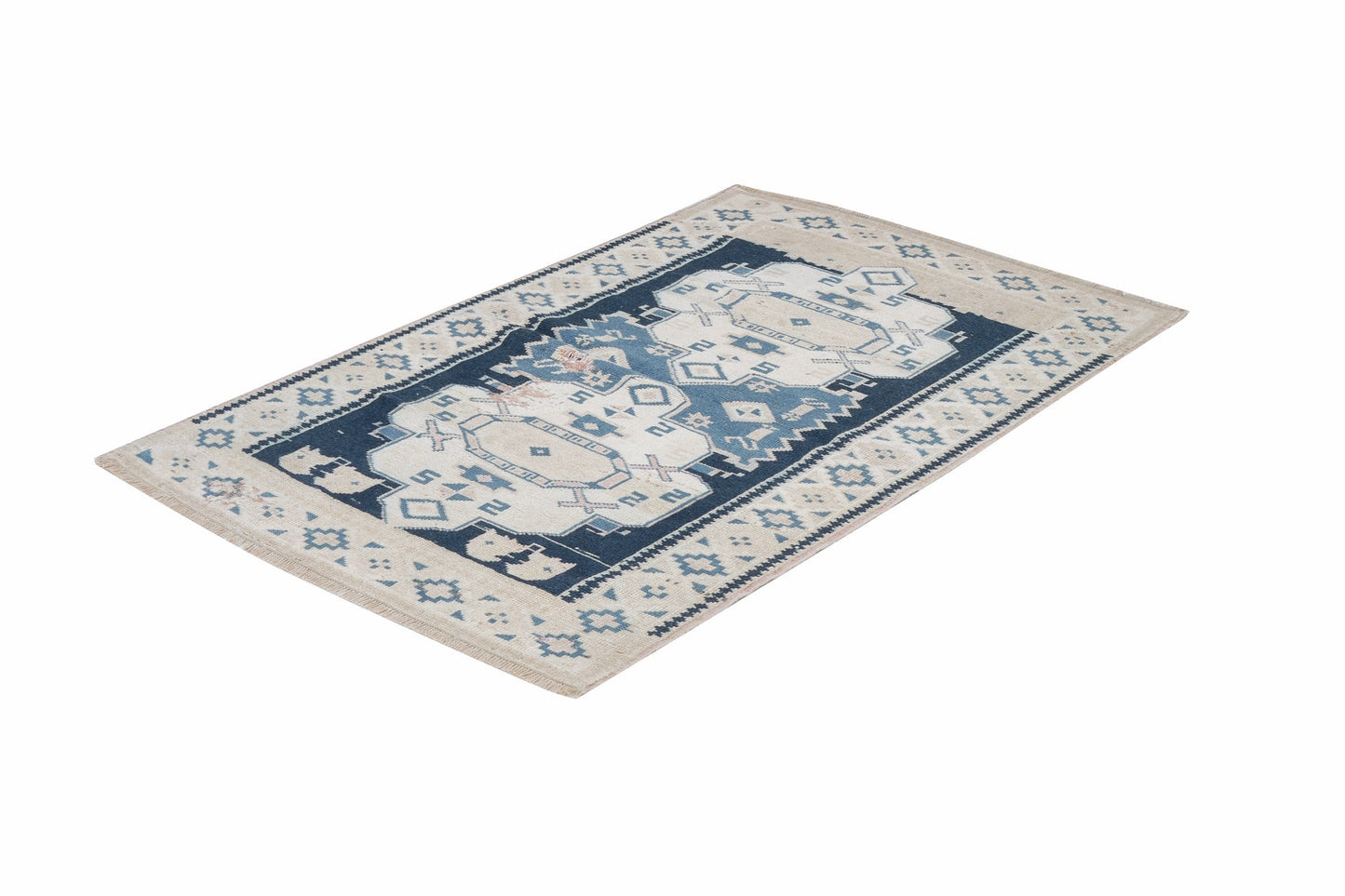 Vintage Rug, Turkish Rug, Handmade Rug, Oushak Rug, Area Rug, Neutral Rug, Bedroom Rug, Bohemian Rug, Vintage Carpet, Rug 3x5, 12285