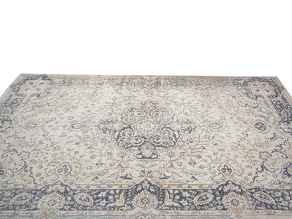 Vintage Handmade Rug, Oushak Rustic Rug, Turkish Area Rug, Neutral Floor Rug, Rug 6x10, Turkey Rug, Primitive Rug, Bedroom Rug, 11485