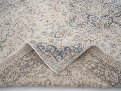 Vintage Handmade Rug, Oushak Rustic Rug, Turkish Area Rug, Neutral Floor Rug, Rug 6x10, Turkey Rug, Primitive Rug, Bedroom Rug, 11485