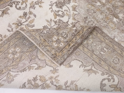 Oushak Carpet, Turkish Rug, Area Neutral Rug, Vintage Rug, Handmade Rug, Living room rug, 6x9 Area rug, Rustic Decor, Entryway rug, 10270