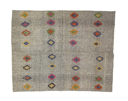 Kilim Rug 6x8, Handmade Unique Kilim Rug, Vintage Kilim Rug, Turkish Kilim, Living Room Rug, Area Kilim Rug, Bohemian Rug, Wool Rug, 3689