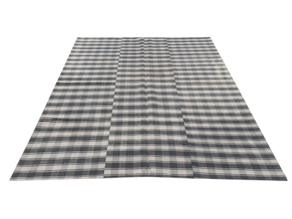 Vintage Handmade Kilim Rug, Turkish Plaid Kilim Rug, Area Striped Kilim Rug, Rug Kilim 6x9, Bohemian Rug, Living Room Rug, Wool Rug, 11844