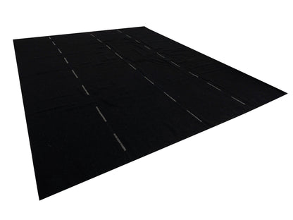 Turkish Kilim, Vintage Kilim Rug, Handmade Antique Kilim Rug, Oversize Kilim Rug, Living Room Rug, Black Large Rug, Rug Kilim 12x15, 11242