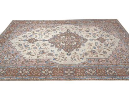 Turkish Oushak Rug, Vintage Handmade Rug, Area Floor Rug, Living Room Rug, Primitive Rug, Anatolia Rustic Rug, Turkey Rug, Rug 6x9, 11466