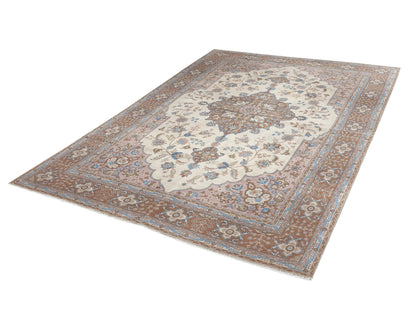 Turkish Oushak Rug, Vintage Handmade Rug, Area Floor Rug, Living Room Rug, Primitive Rug, Anatolia Rustic Rug, Turkey Rug, Rug 6x9, 11466