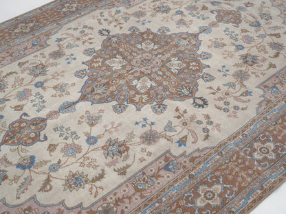Turkish Oushak Rug, Vintage Handmade Rug, Area Floor Rug, Living Room Rug, Primitive Rug, Anatolia Rustic Rug, Turkey Rug, Rug 6x9, 11466