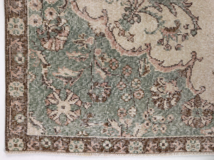 Turkish Vintage Oushak Rug, Handmade Area Faded Rug, Anatolia Rustic Rug, Living Room Rug, Primitive Rug, Vintage Carpet, Rug 6x11, 10480