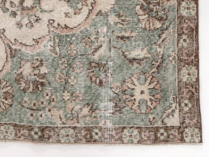 Turkish Vintage Oushak Rug, Handmade Area Faded Rug, Anatolia Rustic Rug, Living Room Rug, Primitive Rug, Vintage Carpet, Rug 6x11, 10480