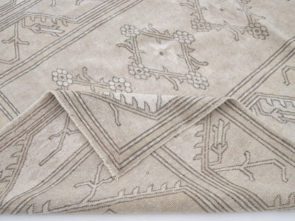 Turkish Handmade Rug, Vintage Unique Rug, Oushak Faded Rug, Scandinavian Rug, Office Rug, Turkish Carpet, Turkey Rug, Rug 5x8, 12373