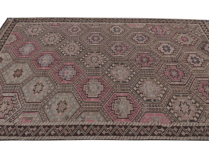 Vintage Kilim, Turkish Kilim, Handmade Anatolia Eclectic Kilim Rug, Bohemian Kilim Rug, Area Kilim Rug, Bedroom Rug, Kilim Rug 6x10, 11167