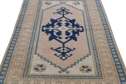 Orient Oushak Rug, Small Area Rug, 5x6 Rug, Vintage Turkish Oushak Rug, Anatolia Carpet rug, Handmade Wool Rug Made in Turkey 1970's , 10072