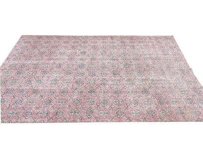 Turkish Rug, Vintage Handmade Anatolia Rug, Oushak Rug, Neutral Area Rug,Turkey Rug, Entryway Rug, Bohemian Eclectic Rug, Rug 6x9, 10386