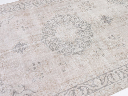 Neutral Rug, Vintage Oushak Rug, Turkish Area Rug, Handmade Unique Faded Rug, Living Room Rug, Turkey Rug, Rug 5x8, Carpet Rug, 10438