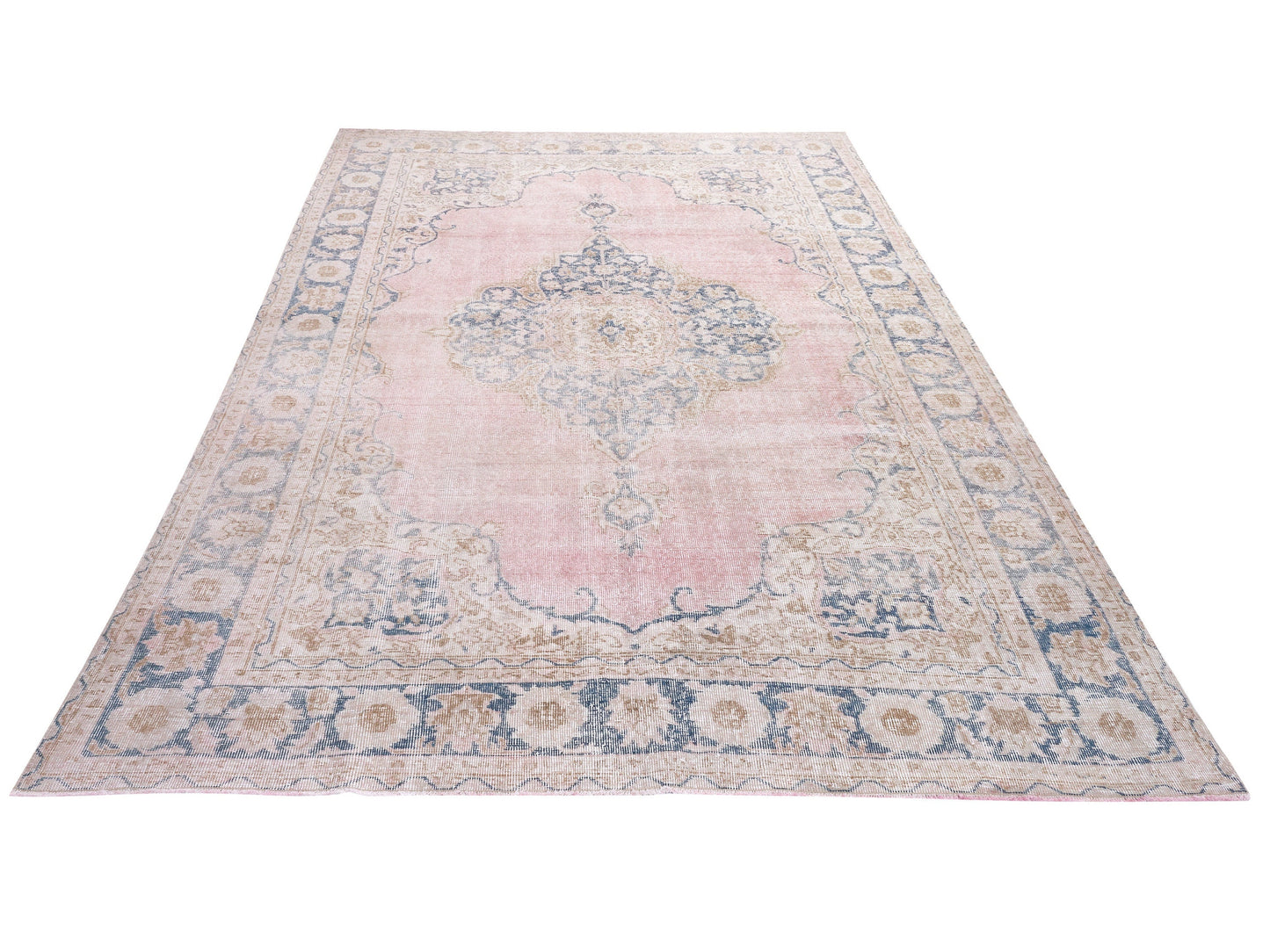 Turkish Rug, Vintage Handmade Rug, Oushak Unique Rug, Bohemian Eclectic Rug, Living Room Rug, Neutral Area Rug, Rug 6x10, Turkey Rug, 10458
