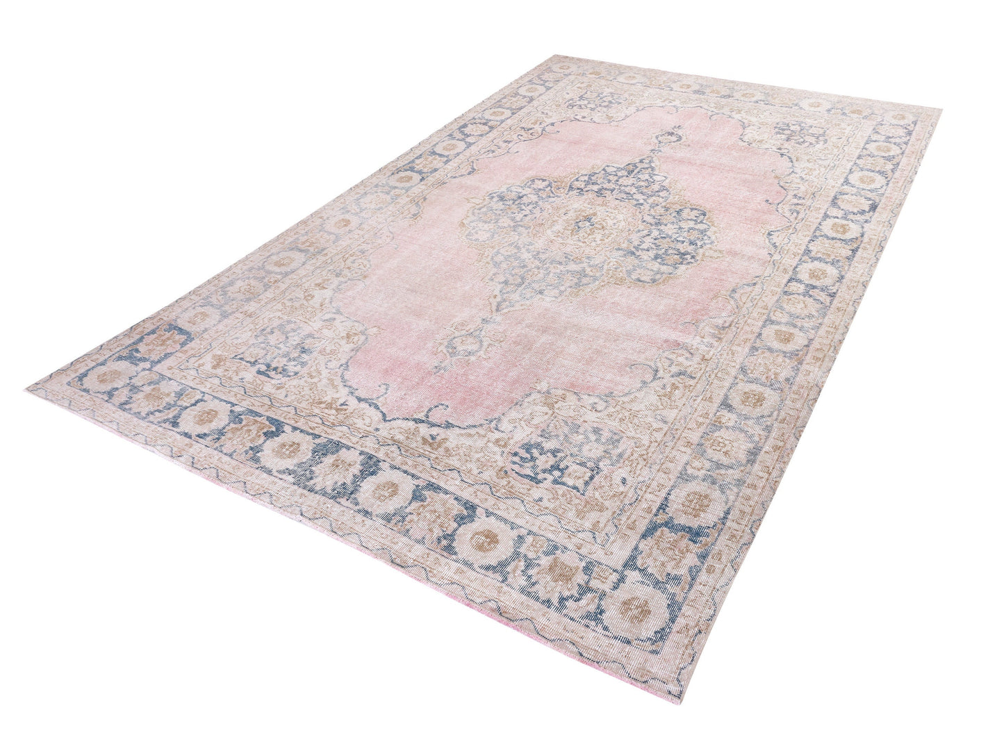 Turkish Rug, Vintage Handmade Rug, Oushak Unique Rug, Bohemian Eclectic Rug, Living Room Rug, Neutral Area Rug, Rug 6x10, Turkey Rug, 10458