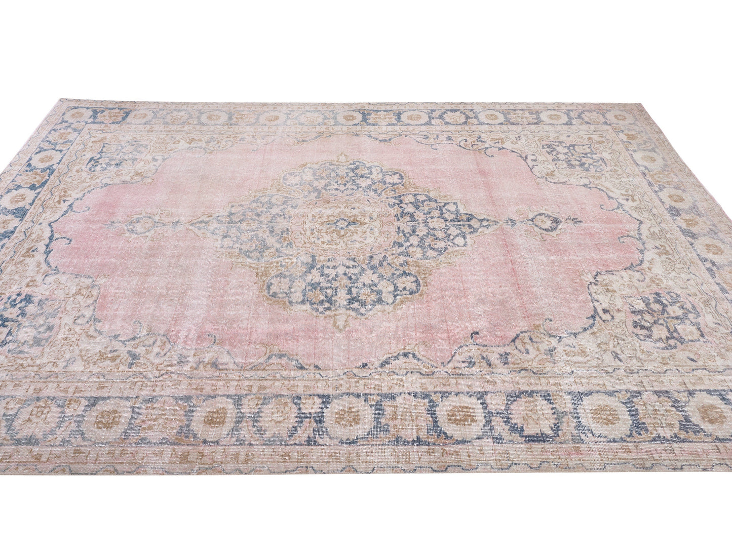 Turkish Rug, Vintage Handmade Rug, Oushak Unique Rug, Bohemian Eclectic Rug, Living Room Rug, Neutral Area Rug, Rug 6x10, Turkey Rug, 10458