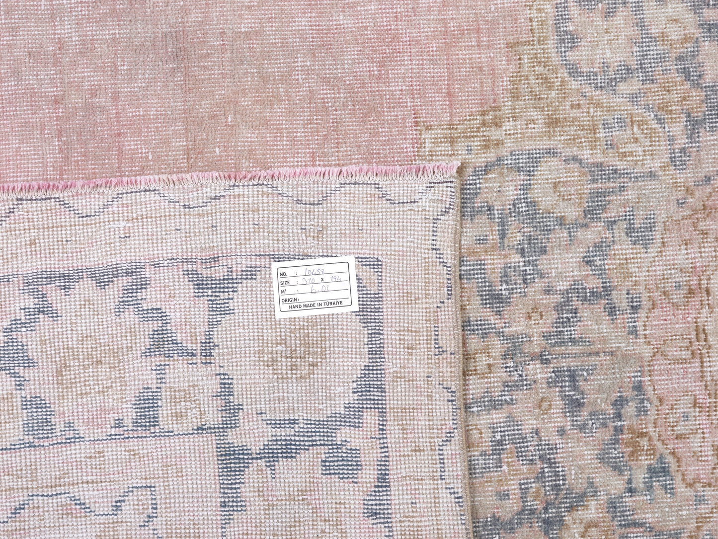 Turkish Rug, Vintage Handmade Rug, Oushak Unique Rug, Bohemian Eclectic Rug, Living Room Rug, Neutral Area Rug, Rug 6x10, Turkey Rug, 10458