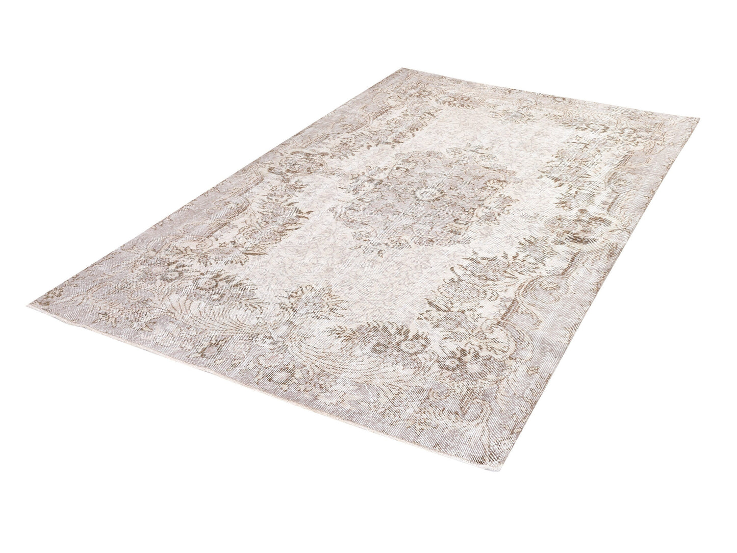 Turkish Oushak Rug, Vintage Handmade Rug, Primitive Rustic Rug, Neutral Faded Rug, Area Rug, Turkey Rug, Living Room Rug, Rug 5x8, 10472