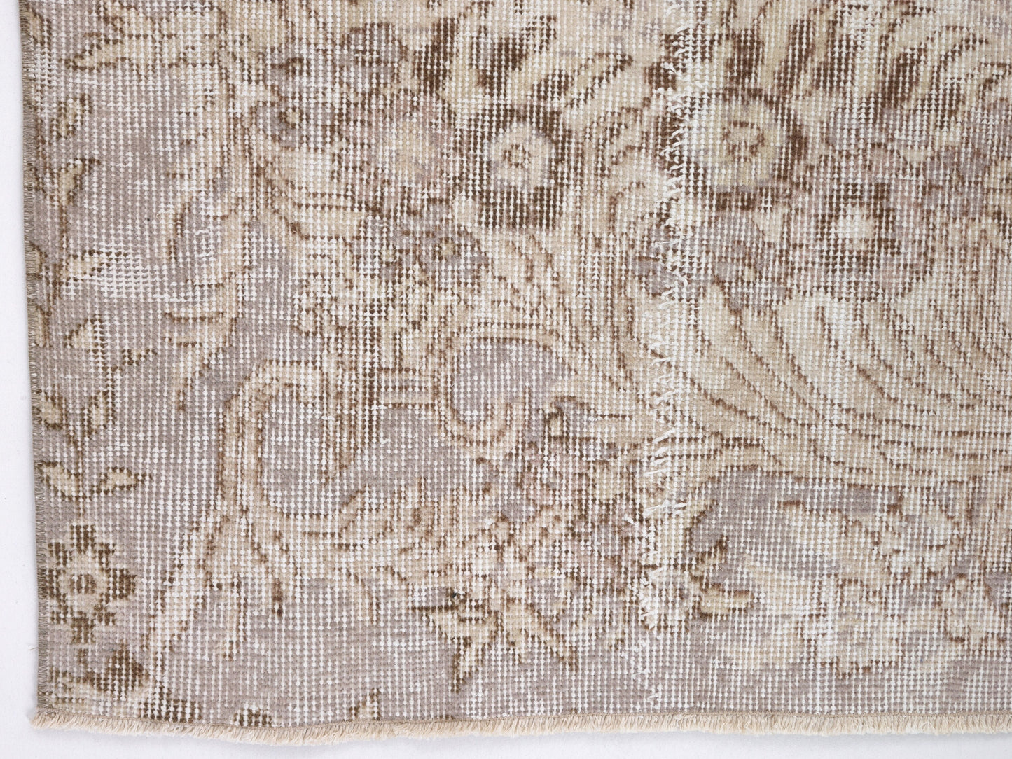 Turkish Oushak Rug, Vintage Handmade Rug, Primitive Rustic Rug, Neutral Faded Rug, Area Rug, Turkey Rug, Living Room Rug, Rug 5x8, 10472