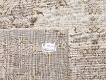 Turkish Oushak Rug, Vintage Handmade Rug, Primitive Rustic Rug, Neutral Faded Rug, Area Rug, Turkey Rug, Living Room Rug, Rug 5x8, 10472