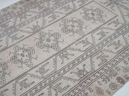 Rug 5x7, Turkish Unique Rug, Handmade Rug, Oushak Faded Rug, Neutral Muted Rug, Vintage Antique Rug, Area Rug, Carpet Rug, Turkey Rug, 10506