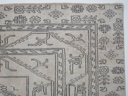 Rug 5x7, Turkish Unique Rug, Handmade Rug, Oushak Faded Rug, Neutral Muted Rug, Vintage Antique Rug, Area Rug, Carpet Rug, Turkey Rug, 10506