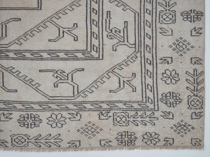 Rug 5x7, Turkish Unique Rug, Handmade Rug, Oushak Faded Rug, Neutral Muted Rug, Vintage Antique Rug, Area Rug, Carpet Rug, Turkey Rug, 10506
