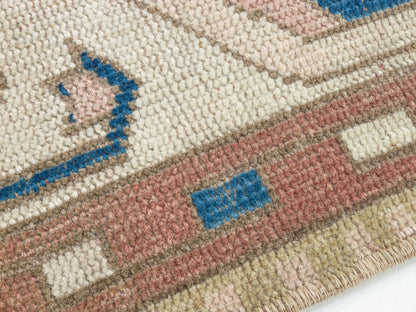 Handmade Rug, Area Old Rug, Vintage Oushak Rug, Turkish Bohemian Unique Rug, Neutral Eclectic Rug, Office Rug, Carpet Rug, Rug 5x6, 9503