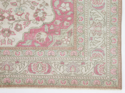Oushak Rug 4x6, Handmade Faded Rug, Turkish Vintage Rug, Living Room Rug, Area Anatolia Rug, Neutral Rug, Bohemian Eclectic Rug, 10551