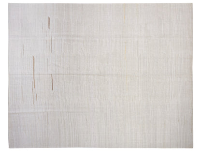 Kilim Rug 10x13, Turkish Vintage Kilim Rug, White Vintage Large Area Hemp Kilim Rug, Oversize Rug, White Kilim Rug 10x13, Handmade rug, 9440