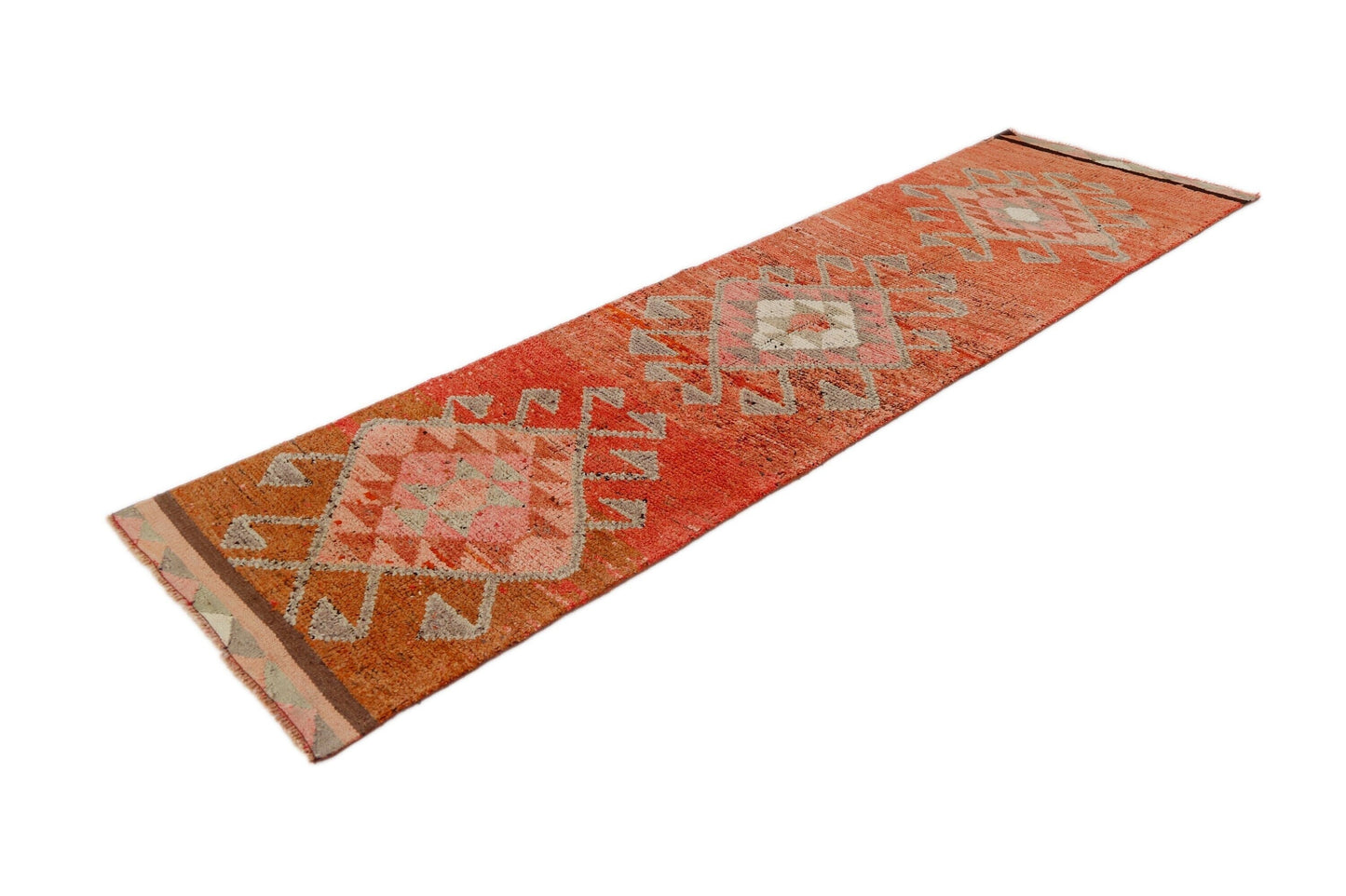 Turkish Rug Faded, Rug Runner 3x11, Carpet runner, Muted Anatolia Runner Rug, Turkish Vintage Oushak Runner, Eclectic, Hallway rug,7795