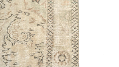Turkish Oushak Rug 7x12, Large Vintage Beige Carpet Rug, Handmade Rug, Neutral Area rug, Farmhouse Rug, Unique rug, Area rug, 7003