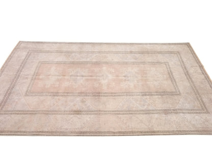 Faded Oushak Vintage rug ,Beige Anatolia Turkish Rug , Turkish Handmade Rug , Area Rug 5x8 , Oushak Carpet, Turkey rug, One of a kind, 9997