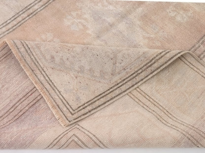 Faded Oushak Vintage rug ,Beige Anatolia Turkish Rug , Turkish Handmade Rug , Area Rug 5x8 , Oushak Carpet, Turkey rug, One of a kind, 9997