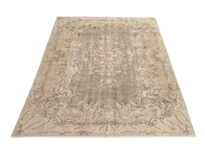 One of a kind Turkish rug, 5x8 Neutral Oushak Rug, Vintage rug Wool, Hand knotted Area Carpet Rug, Unique rug, Turkey rug, 9571