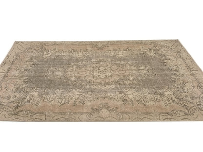 One of a kind Turkish rug, 5x8 Neutral Oushak Rug, Vintage rug Wool, Hand knotted Area Carpet Rug, Unique rug, Turkey rug, 9571