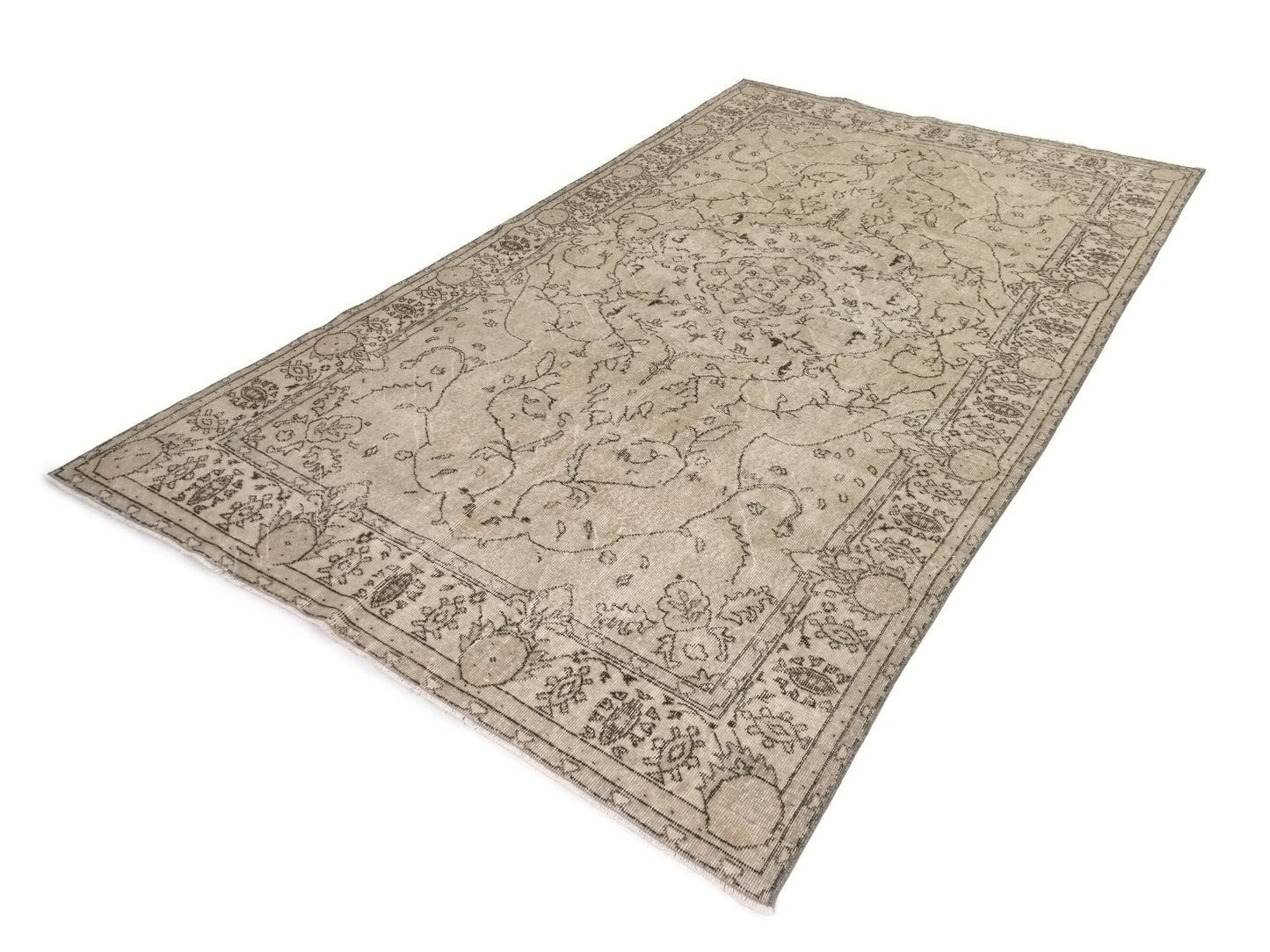 Antique Oushak Rug, Vintage Carpet Rug, Turkish Vintage Rug, Floral Rug, Old Handmade Area Rug, Primitive Rug, Unique rug, 6x10 Rug, 9561