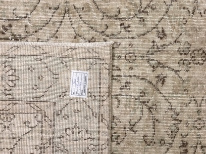 Oushak Carpet, Turkish Rug, Area Neutral Rug, Vintage Rug, Handmade Rug, Living room rug, 6x9 Area rug, Rustic Decor, Entryway rug, 10294