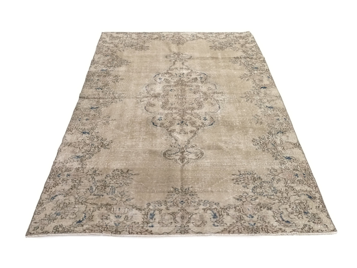 Wool Turkish Rug, Small Area Rug, Vintage Oushak Rug, 5x8 Rug, Handmade Rug, Vintage Small Rug, Bedroom rug, Office rug, Floral rug, 9559