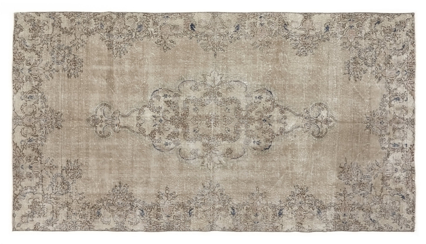 Wool Turkish Rug, Small Area Rug, Vintage Oushak Rug, 5x8 Rug, Handmade Rug, Vintage Small Rug, Bedroom rug, Office rug, Floral rug, 9559