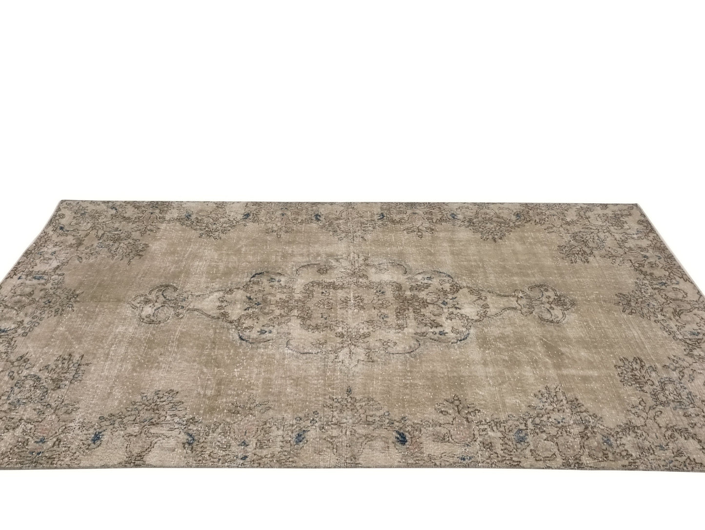 Wool Turkish Rug, Small Area Rug, Vintage Oushak Rug, 5x8 Rug, Handmade Rug, Vintage Small Rug, Bedroom rug, Office rug, Floral rug, 9559