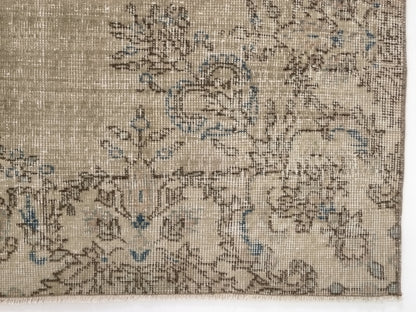 Wool Turkish Rug, Small Area Rug, Vintage Oushak Rug, 5x8 Rug, Handmade Rug, Vintage Small Rug, Bedroom rug, Office rug, Floral rug, 9559