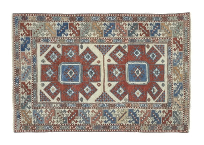 4x6 Area rug, Antique Handmade Vintage Rug, Anatolian Turkish Oushak Rug, Ethnic Neutral Rug, Tribal rug , Small Carpet Rug, 9452