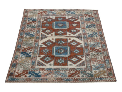 4x6 Area rug, Antique Handmade Vintage Rug, Anatolian Turkish Oushak Rug, Ethnic Neutral Rug, Tribal rug , Small Carpet Rug, 9452