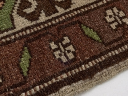 Anatolia Brown Area Vintage Kars Rug, 6x10 Turkish Vintage Oushak RUg, Carpet Rug, Primitive Handmade Wool Rug, Living room rug, 9555