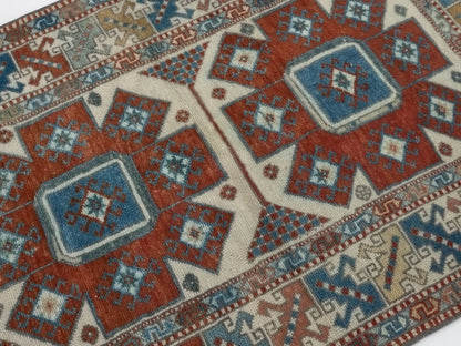 4x6 Area rug, Antique Handmade Vintage Rug, Anatolian Turkish Oushak Rug, Ethnic Neutral Rug, Tribal rug , Small Carpet Rug, 9452