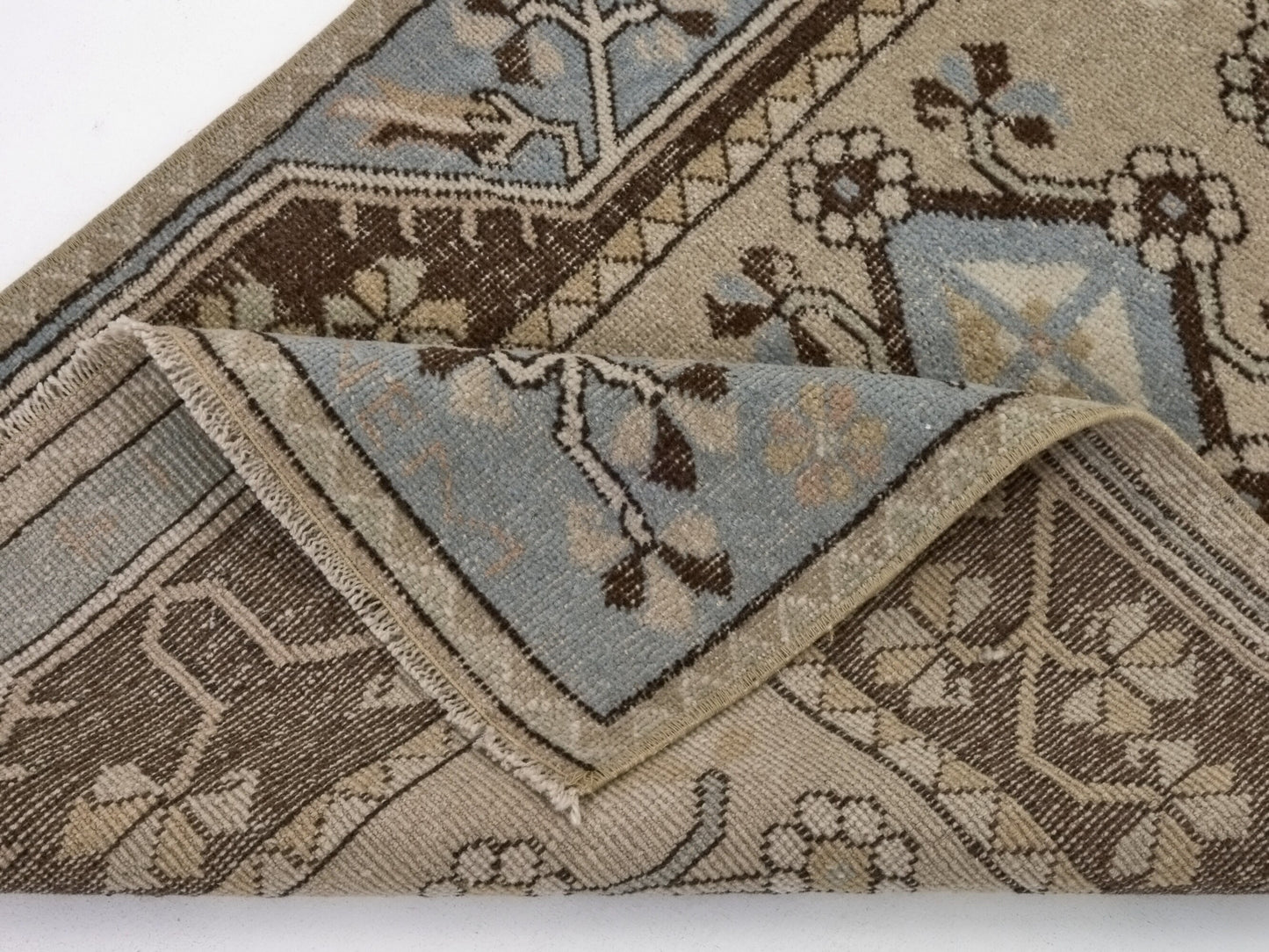 Turkish Vintage Oushak Runner Rug, 3x7 Rug Runner, Carpet Runner, Entryway rug, Hallway rug, Kitchen rug, Runner, Anatolia rug, 9550